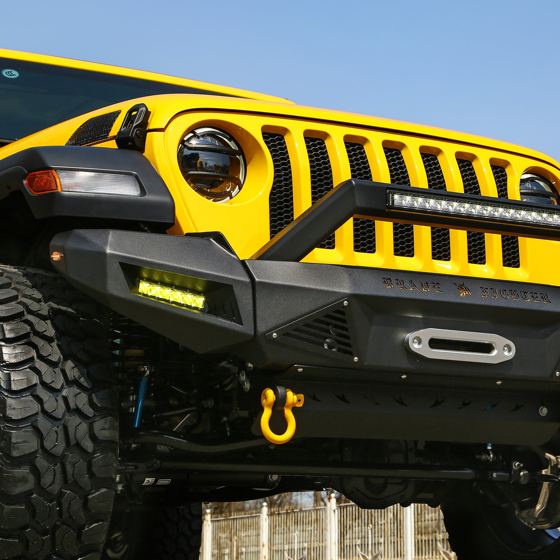 Brave fighter：Suitable for Jeep Wrangler JL front bumper