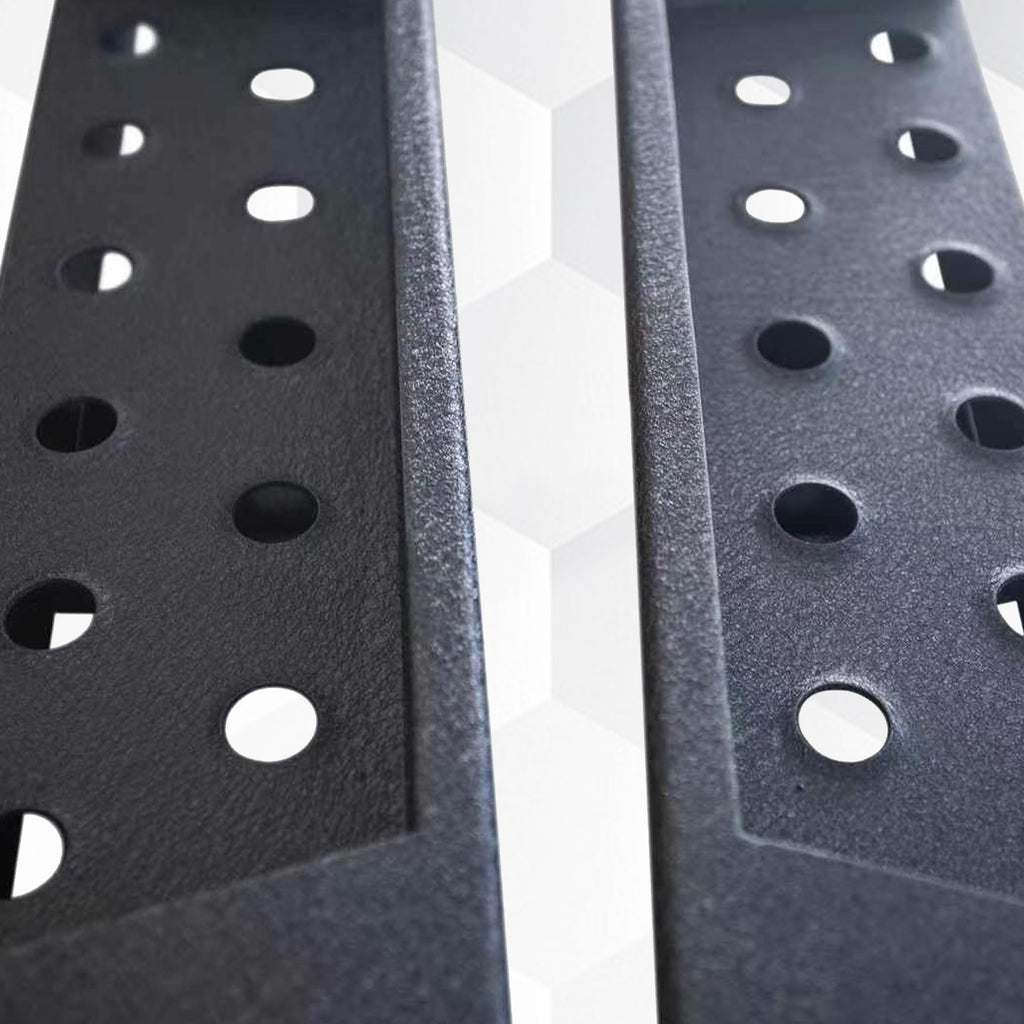 Brave Fighter Running Boards for 2018-2025 Wrangler JL,All Steel Structure、Anti Slip Pattern、Nerf Bars，Black Textured Powder Coat.