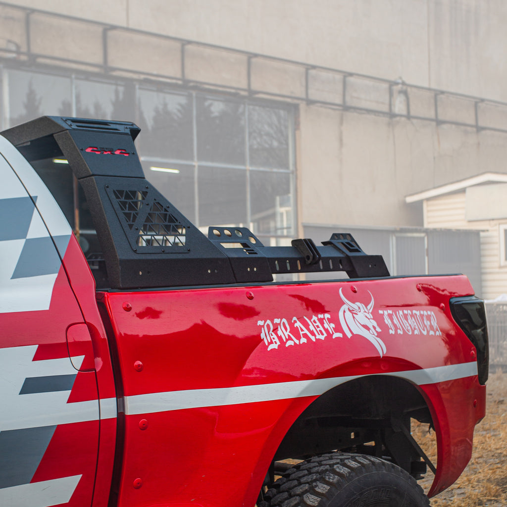 Brave Fighter Roll Bar for Full-Size Truck Adjustable Chase Rack Pickup Sport Bar，Adjustable Size, Compatible with Various Pickup Trucks，Black Textured Powder Coat.