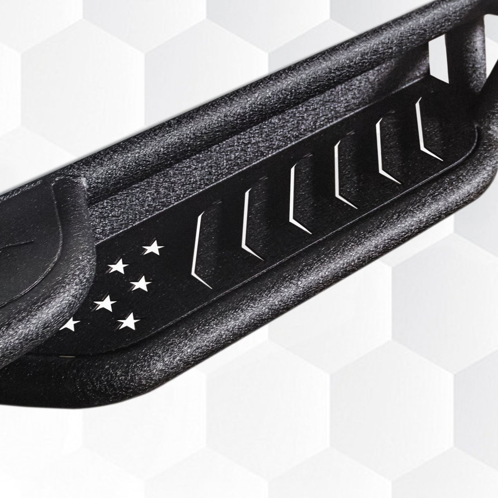 Brave Fighter Drop Side Step Running Boards for Ford F-Series,Stair Design、All Steel Structure、Anti Slip Pattern、Heavy Duty Nerf Bar Side Steps，Black Textured Powder Coat