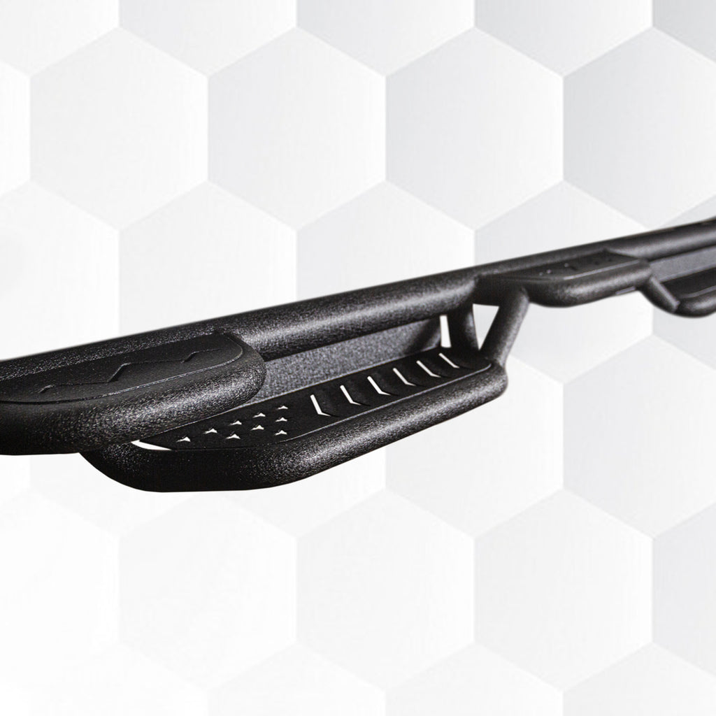 Brave Fighter Drop Side Step Running Boards for 2009-2024 Dodge ram 1500,Stair Design、All Steel Structure、Anti Slip Pattern、Heavy Duty Nerf Bar Side Steps，Black Textured Powder Coat.