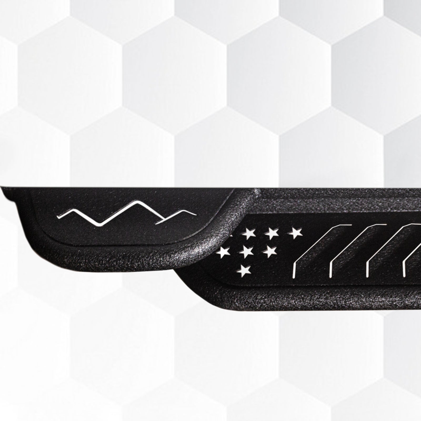 Brave Fighter Drop Side Step Running Boards for Ford F-Series,Stair Design、All Steel Structure、Anti Slip Pattern、Heavy Duty Nerf Bar Side Steps，Black Textured Powder Coat